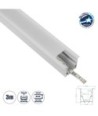 GLOBOSTAR® ALP-LINEAR RECESSA 61785-3M Χωνευτό Προφίλ Αλουμινίου με Λευκό Γαλακτερό Πατητό Κάλυμμα για Ταινίες LED IP20 - Λεικό Ματ - Μ300 x Π3.5 x Υ4cm